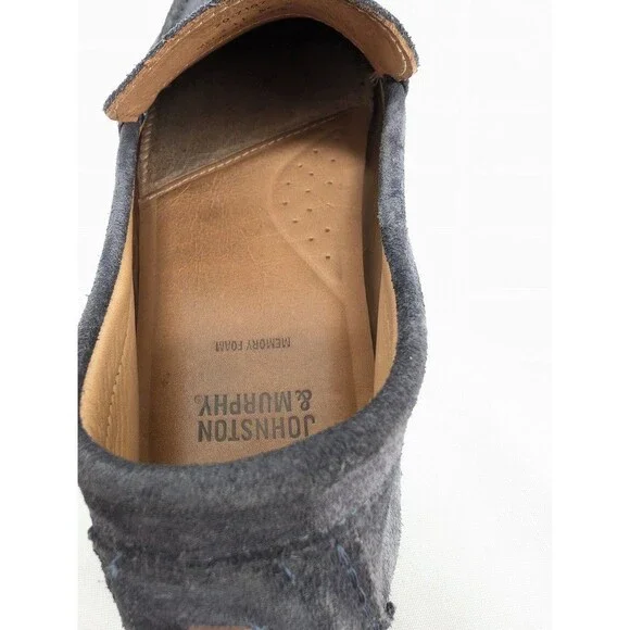 Johnston Murphy Men’s Blue Suede Penny Driving Loafers Shoes Sz 11 Brazil - Picture 6 of 10